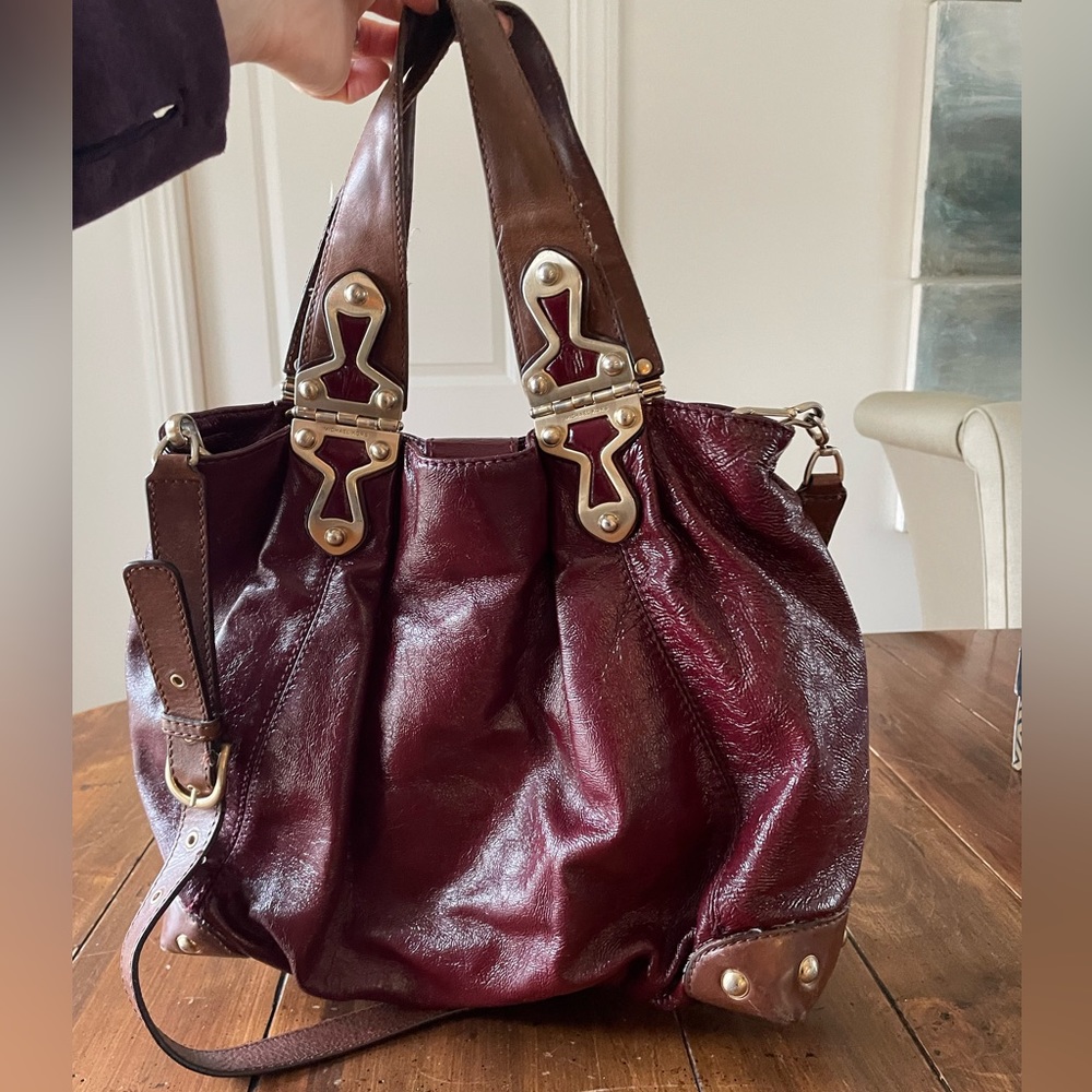 Michael Michael Kors red patent leather bag
